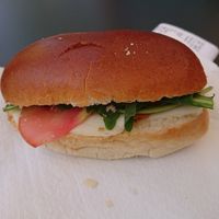 Breadroll with Mozzarella at Bar Caffe Nero in Lucca