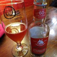 Sparkling raspberry drink (November 2023) at Honey Cafe in Brecon