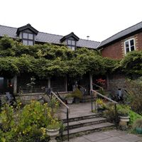 Outside the restaurant (November 2023) at Honey Cafe in Brecon