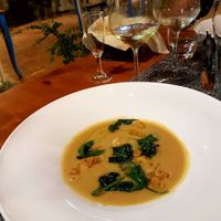 Chickpea soup with spinach at Ristorante da Stefano in Teulada