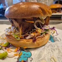 Vege burger (vegan on request) at Salt in Dunedin