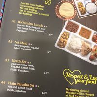Menu at Mr Naan & Mrs Idly in Kuala Lumpur