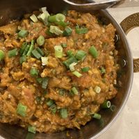 Baigan bhartha with requested low oil. Does not come with rice or bread  at Mr Naan & Mrs Idly in Kuala Lumpur