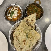 Garlic naan with paneer masala & roasted eggplant    at Mr Naan & Mrs Idly in Kuala Lumpur