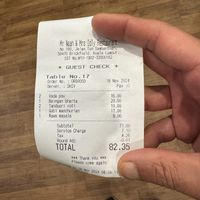 Receipt   at Mr Naan & Mrs Idly in Kuala Lumpur