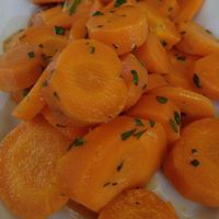 Delicious carrots with vinegar taste at Amico Bio Mergellina in Naples