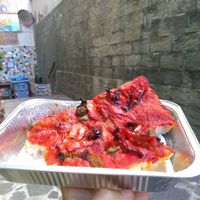 The 2euros focaccia (vegan) at Amico Bio Mergellina in Naples