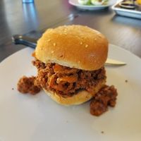 Vegan sloppy joe, because you kids likes 'em sloppy at Heirloom Craft Kitchen in Indio