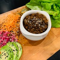 Impossible burger lettuce wraps at Heirloom Craft Kitchen in Indio