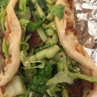 Falafel in pita bread at Q's Halal in Fairfield