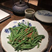 Stir-fried green beans topped with fried onions   at TOA Asian Fusion - Taste of Asia in Huntington