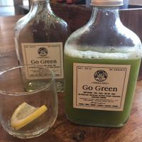 fantastic green juice!!! 😋 at Ohkajhu Organic Restaurant in Bangkok