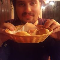 Free pizza bread :) at Diana in Cologne