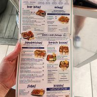 Menu at Zunzi's in Savannah