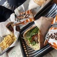 Chick pea schrarma wrap  at Zunzi's in Savannah