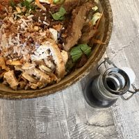 Vegan Super Bowl mit Seitan und Tofu  at Banhs & Coffee in Leeuwarden