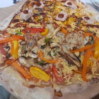 "Pizza Night" with homemade vegan cheeses! at Rubik's Superfood & Coffee in Patras