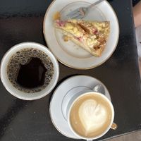 Apple pie and coffee  at STOR in Warsaw