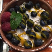 Vegan merengue dessert.  at Bastion Bistro in Helsinki