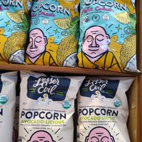 Vegan popcorn at Food and Thought in Naples