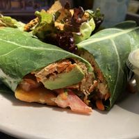 “Bunny Wrapit” Vegan Rap: Avocado, Veggies, Cashew Cheese  at Food and Thought in Naples