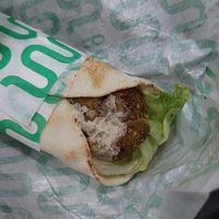 Lanche de falafel at Haya Falafel in Sao Paulo