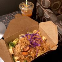 Pad Thai and Thai Tea at Thai East Wind in Santa Monica