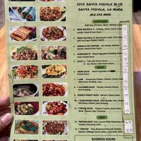 Menu  at Thai East Wind in Santa Monica