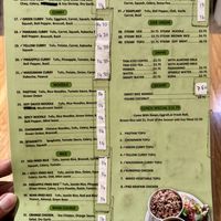 Menu  at Thai East Wind in Santa Monica