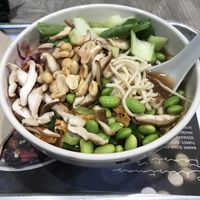 Mushroom ramen bowl (vegan) at UF Poke Bar - Gänsemarkt in Hamburg