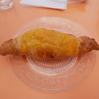 Cheese and sobrasada croissant at Pasteleria Serra in Gandia