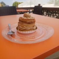 Mocha cake at Pasteleria Serra in Gandia