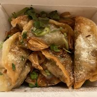 Spicy dumplings  at Delish in Temecula