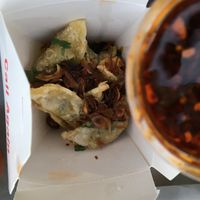 vegan spicy dumplings 
            $9.75 at Delish in Temecula
