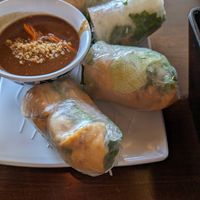 Tofu Spring rolls with yummy peanut sauce at Al Pho in Santa Maria