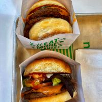 Double and single patty cheeseburgers   at Next Level Burger - Potrero Hill in San Francisco