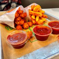Large tot and fries  at Next Level Burger - Potrero Hill in San Francisco