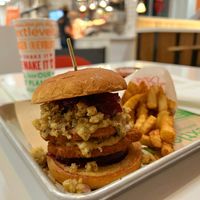 Double gobbler! Gravy, stuffing, cranberry sauce, crispy turk'y patty at Next Level Burger - Potrero Hill in San Francisco