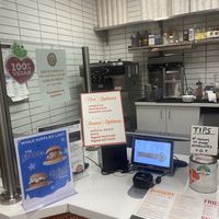 Ordering Station with Cashless Sign  at Next Level Burger - Potrero Hill in San Francisco
