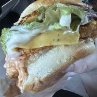 Fire chick’n burgerr  at Next Level Burger - Potrero Hill in San Francisco