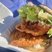 Double chickn burger  at Next Level Burger - Potrero Hill in San Francisco