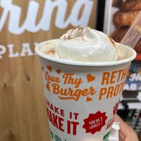 Organic holiday apple crumble shake at Next Level Burger - Potrero Hill in San Francisco