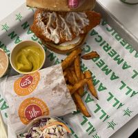 Coleslaw on Side Help Cool Down the Spice - It Was So Delicious! My FAVE Buffalo Chick’n’ 😛  at Next Level Burger - Potrero Hill in San Francisco