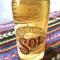 A good cold Sol at Restaurante Mexicano Tulum in Malaga