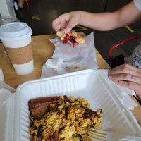 I realize this isn't the best photo, but this is one of the best tofu scrambles I've had at a restaurant! Highly recommend them! Got food for 2 breakfasts! at Sweetpea Baking Company in Portland