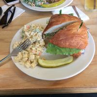 Chink salad w/ macaroni salad  at Sweetpea Baking Company in Portland