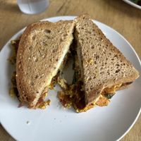 Breakfast sammie gluten freee  at Sweetpea Baking Company in Portland