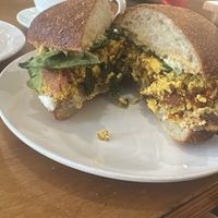 breakfast sammie at Sweetpea Baking Company in Portland