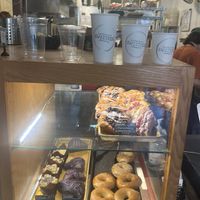 pastry case next to register at Sweetpea Baking Company in Portland
