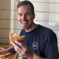 Ed loves his hangover cure croissant  at Sweetpea Baking Company in Portland
